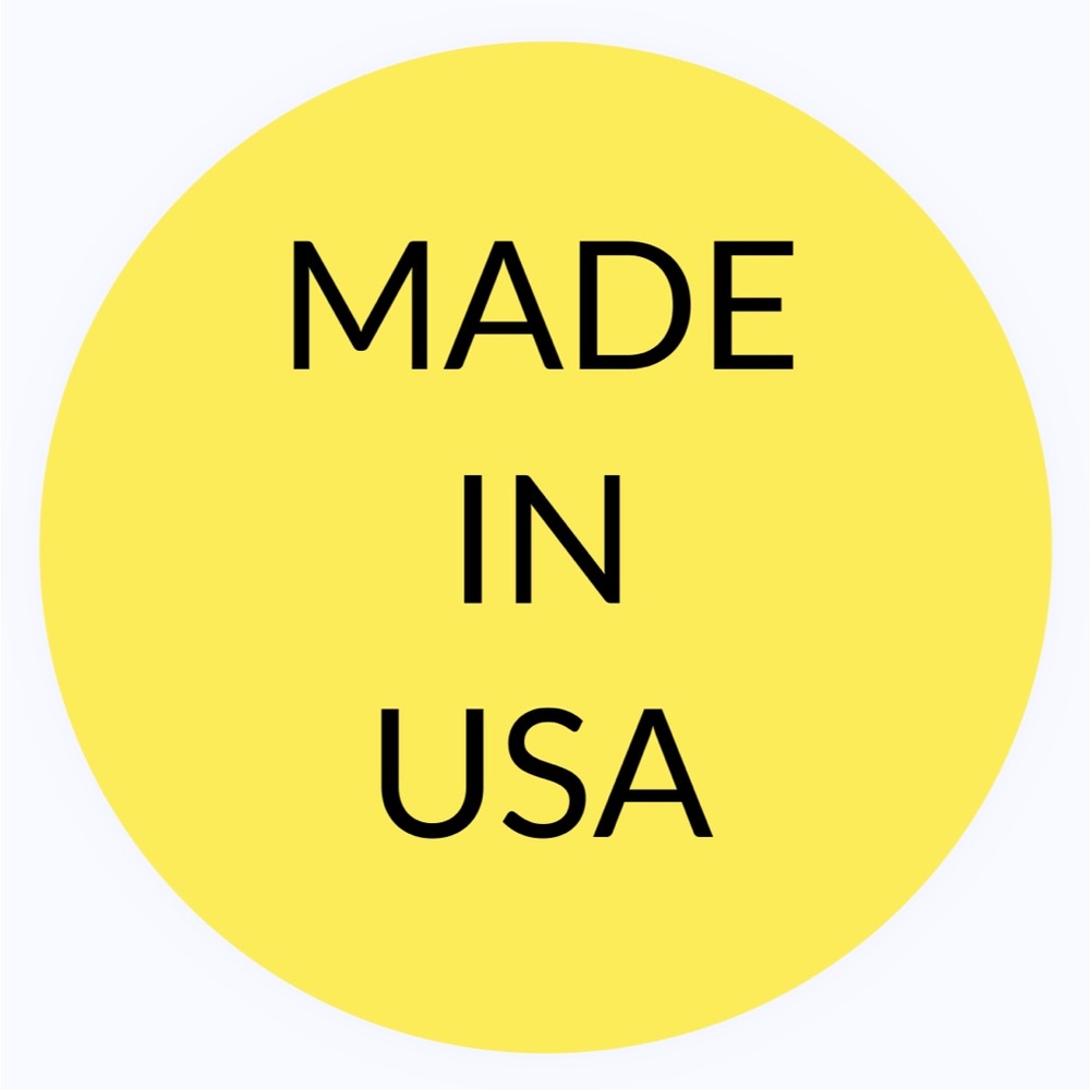 30 SHIPPING STICKERS - 2” ROUND - MADE IN USA - YELLOW